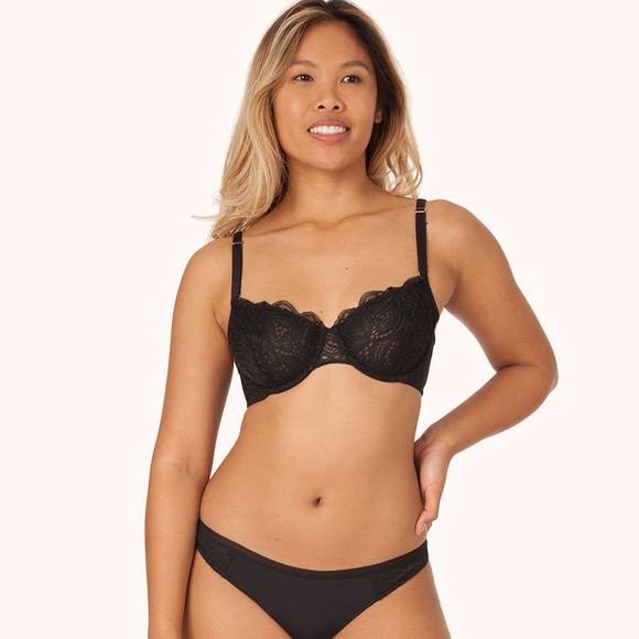 NWT Lively Unlined Lace Bra in Black - Picture 2 of 13